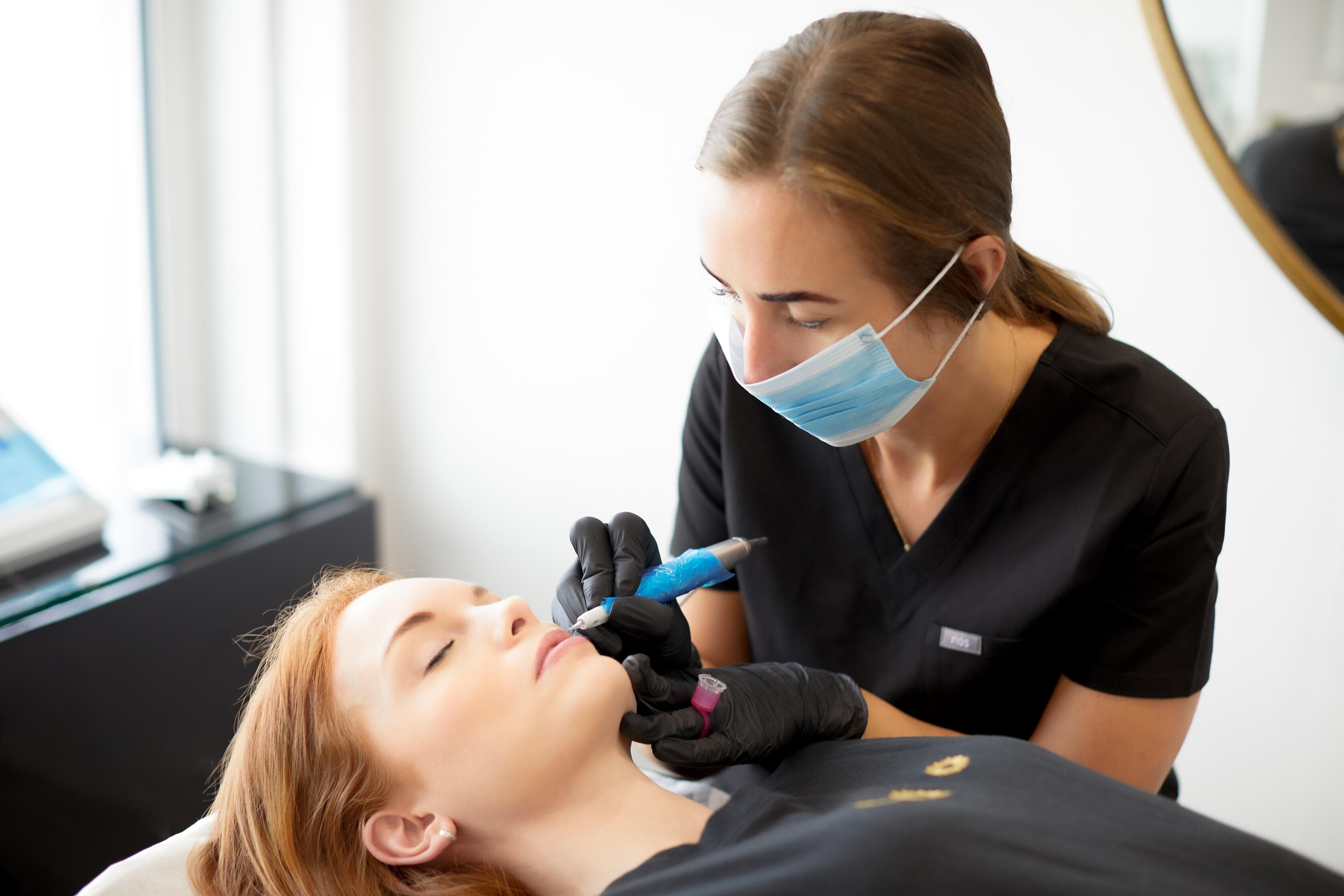 Semi-permanent makeup application at The Salon